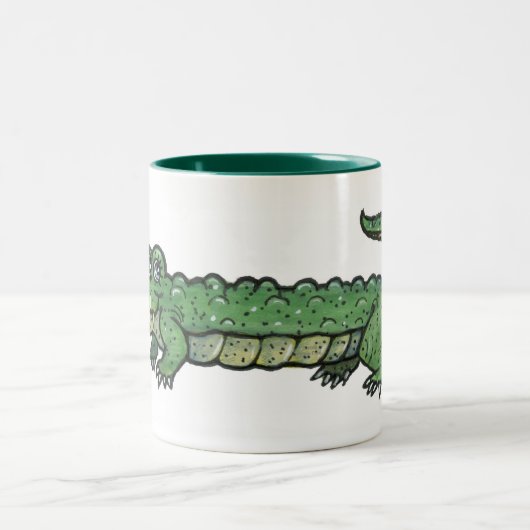 Alligator Zweifarbige Tasse (Mittel)