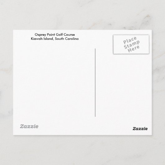 Alligatoren auf dem Golfplatz Osprey Point Postkarte (Rückseite)