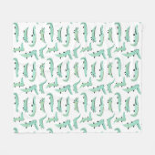 Alligatoren Fleecedecke (Vorderseite (Horizontal))