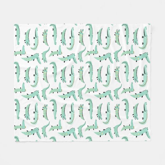Alligatoren Fleecedecke (Vorderseite (Horizontal))