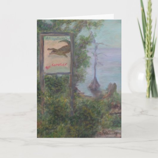 ALLIGATOREN GEBEN ACHT! Gruß-Karte Karte (Vorderseite)