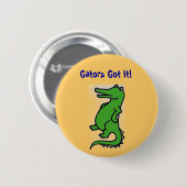 Alligatoren got es! Knopf Button (Vorne & Hinten)