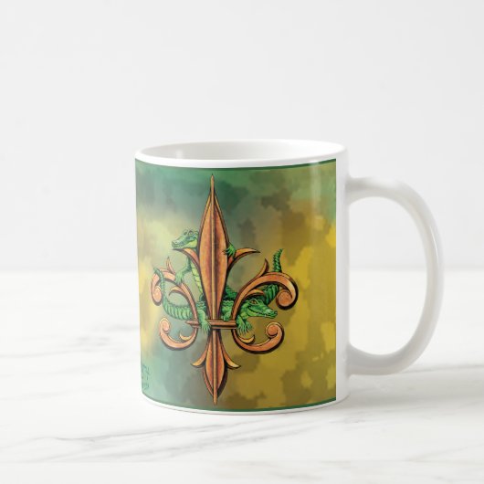 Alligatoren und Lilie Kaffeetasse (Rechts)