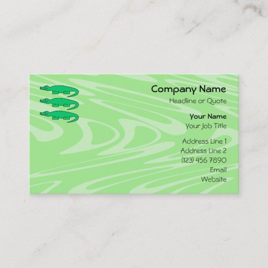 Alligatoren Visitenkarte (Vorderseite)