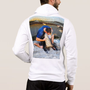 Alligatorenringler mit seinem Kopf im Mund Hoodie