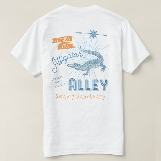 Alligatorgassen-Alligatorringkämpfer-Vintage T-Shirt (Design Rückseite)