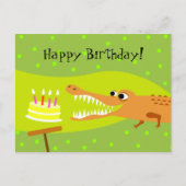 Alligatorgeburtstag Postkarte (Vorderseite)