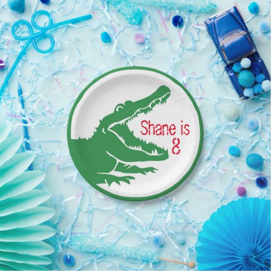 Alligatorgewohnheitsplatte Pappteller (Party)