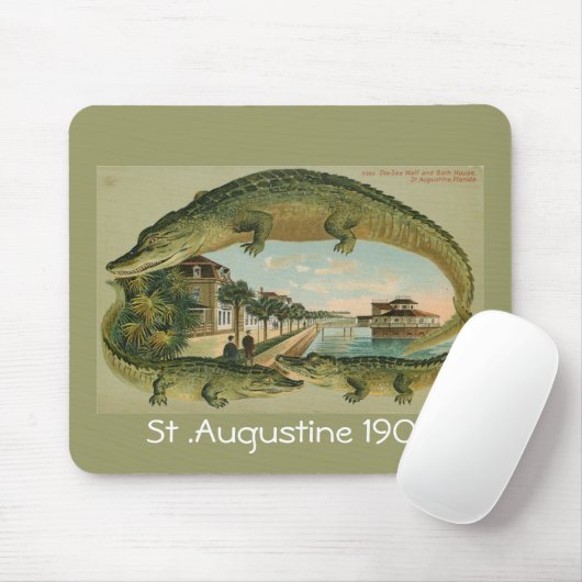 Alligatorgrenze St Augustine Florida 1905, St.… Mousepad (Mit Mouse)