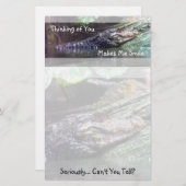 'Alligatorgrinsen: Denken an Sie - Briefpapier (Vorne/Hinten)