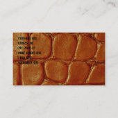 Alligatorhaut-Visitenkarte Visitenkarte (Rückseite)