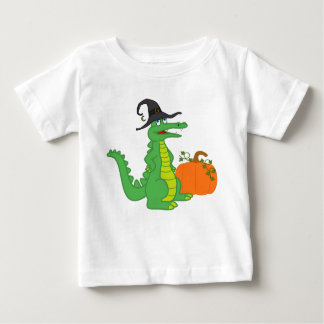 Alligatorhexe mit Halloween-Kürbis Baby T-shirt