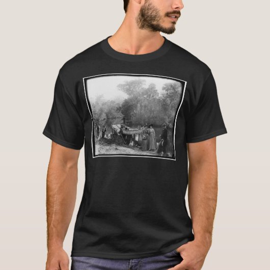 Alligatorjagd, Tomoka Fluss, Florida 1880-1897 T-Shirt (Vorderseite)
