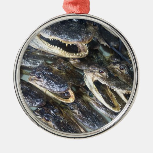 Alligatorkopf Ornament Aus Metall (Vorne)