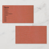 Alligatorkoralle Visitenkarte (Vorne/Hinten)