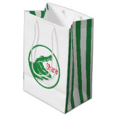 Alligatorkundenspezifische Geschenktasche Mittlere Geschenktüte (Rückseite Schrägansicht)