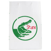 Alligatorkundenspezifische Geschenktasche Mittlere Geschenktüte (Vorderseite)
