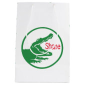 Alligatorkundenspezifische Geschenktasche Mittlere Geschenktüte (Rückseite)