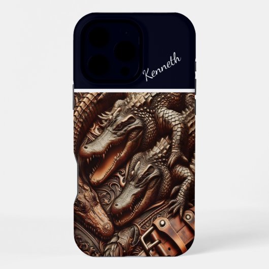 Alligatorledergravur iPhone Hülle (Rückseite)