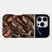 Alligatorledergravur iPhone Hülle (Rückseite (Horizontal))