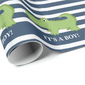 Alligatormarine und weißes Packpapier (Rolleneckpunkt)