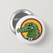 Alligatormaskottchen Button (Vorne & Hinten)