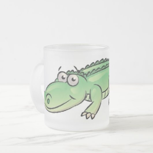 Alligatormattierte Tasse (Vorderseite Links)