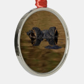 Alligatoroberflächenbearbeitung Silbernes Ornament (Rechts)