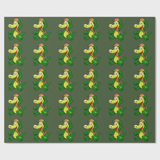 AlligatorPackpapier Geschenkpapier (Flach)
