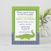 AlligatorParty Einladung (Stehend Vorderseite)