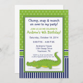 AlligatorParty Einladung (Vorne/Hinten)