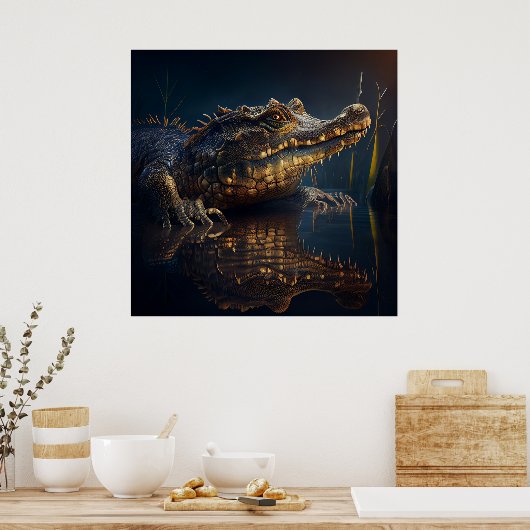 Alligatorposter Poster (Küche)