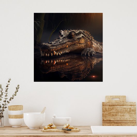 Alligatorposter Poster (Küche)