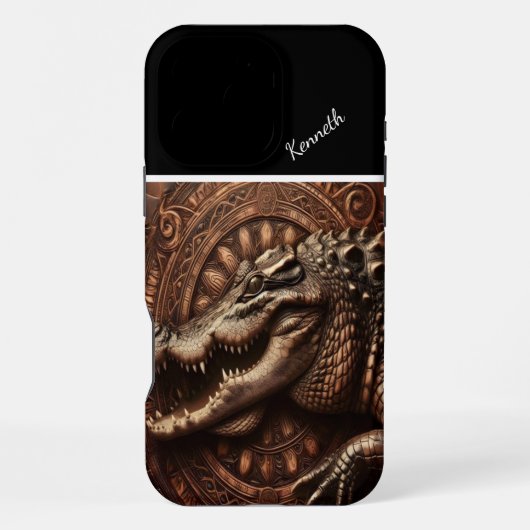 Alligators uralte Umarmung iPhone Hülle (Rückseite)