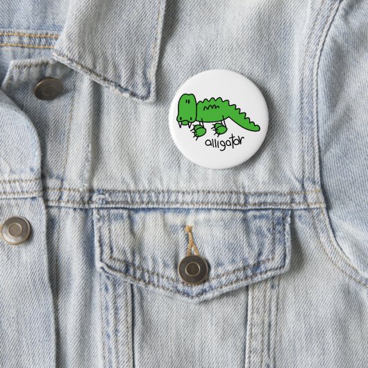 AlligatorStrichmännchen-Knopf Button (Beispiel)