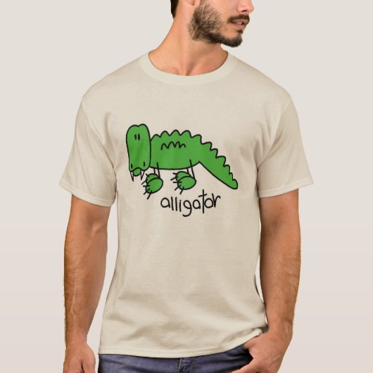 AlligatorStrichmännchen T-Shirt (Vorderseite)