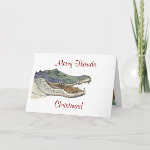 Alligatorweihnachtsgrüße Feiertagskarte