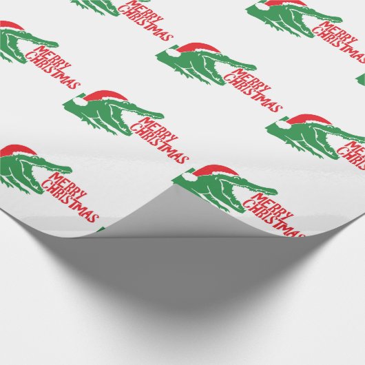 AlligatorweihnachtsPackpapier Geschenkpapier (Ecke)