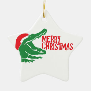 Alligatorweihnachtsverzierung Keramikornament