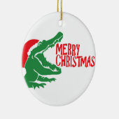 Alligatorweihnachtsverzierung Keramikornament (Rechts)