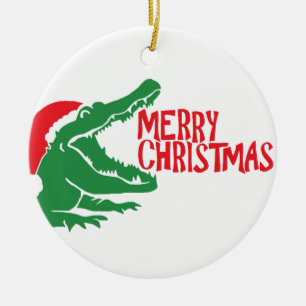 Alligatorweihnachtsverzierung Keramikornament