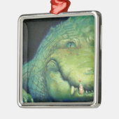 Alligatorweihnachtszahnverzierung Ornament Aus Metall (Links)
