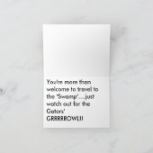 Alligatorzeit-Gruß-Karten Karte (Innenseite)