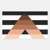 Alligflagge BIPOC Rechteckiger Aufkleber (Vorderseite)