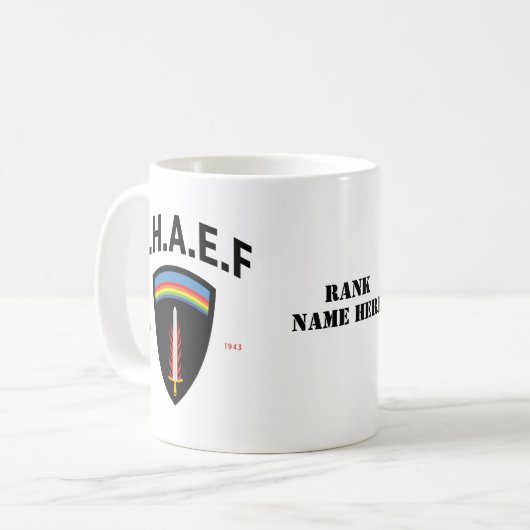 Alliierte Expeditionstruppe am obersten Amtssitz Kaffeetasse (Vorderseite Links)