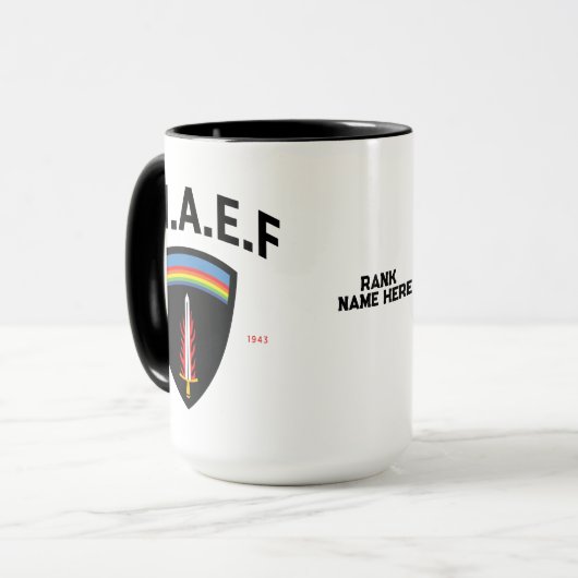 Alliierte Expeditionstruppe am obersten Amtssitz Tasse (Vorderseite Links)