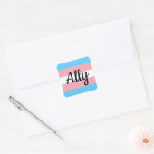 Alliierte Trans Flag Quadratischer Aufkleber (Umschlag)