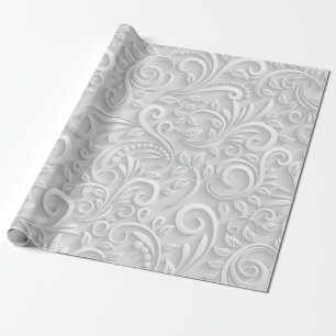 Allin Grau "ELEGANT 3D WINTER" Schleifpapier Geschenkpapier