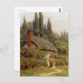 Allingham West Horsley Surrey Children on Path Postkarte (Vorne/Hinten)