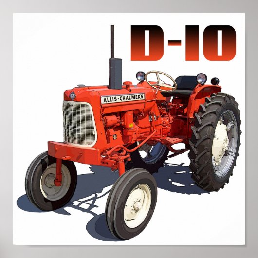 Allis Chalmers D-10 Traktor Poster (Vorne)
